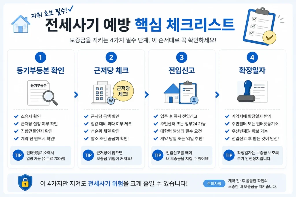 전세사기 예방을 위한 자취 체크리스트 이미지