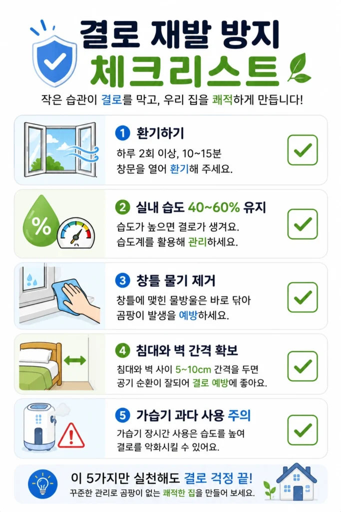 결로 재발 방지 체크리스트
