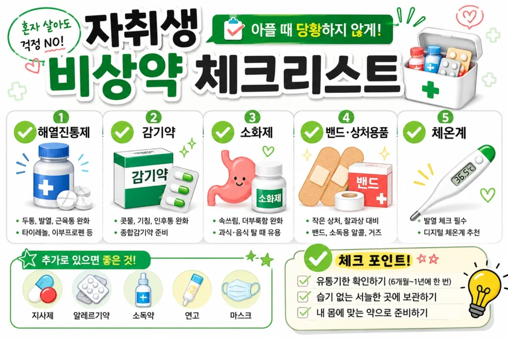 자취생 비상약 체크리스트