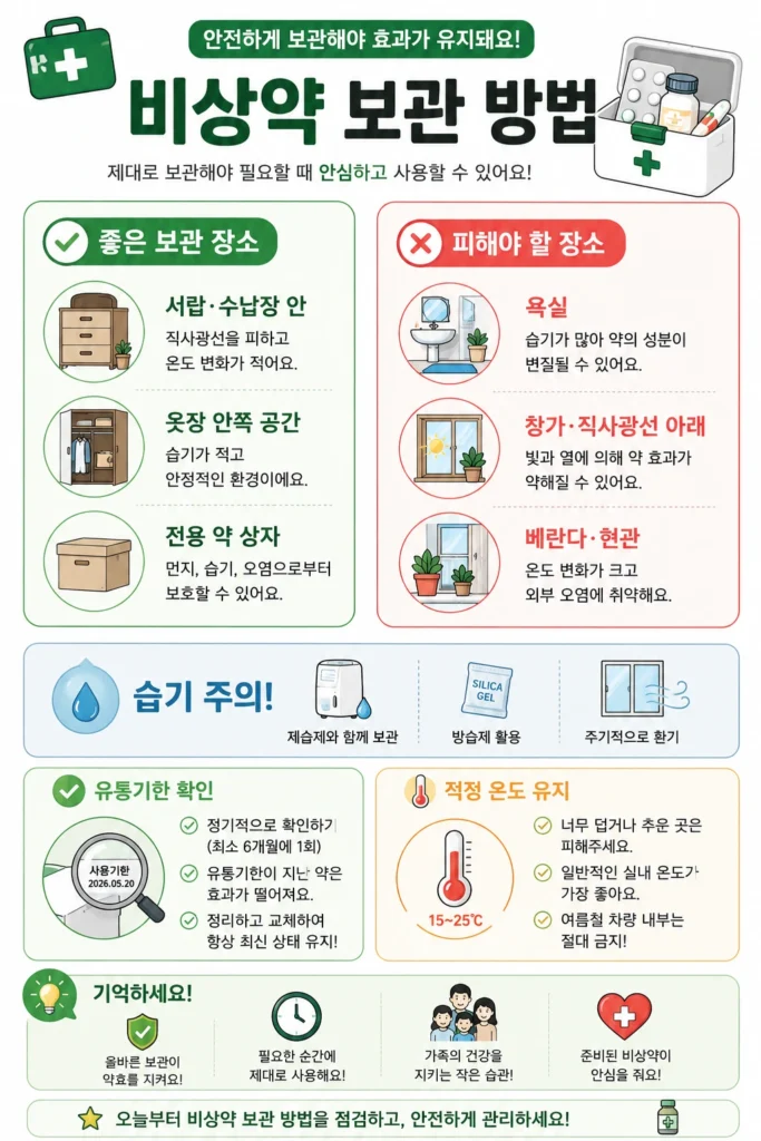 비상약 보관 방법 가이드