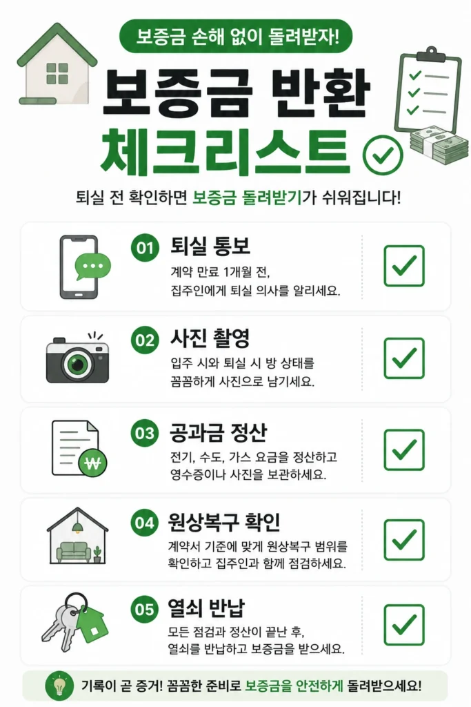 보증금 반환 체크리스트