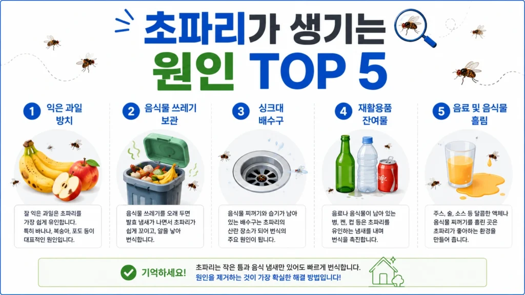 초파리가 생기는 원인 TOP5