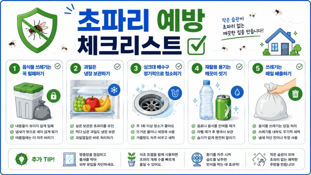 초파리 예방 체크리스트