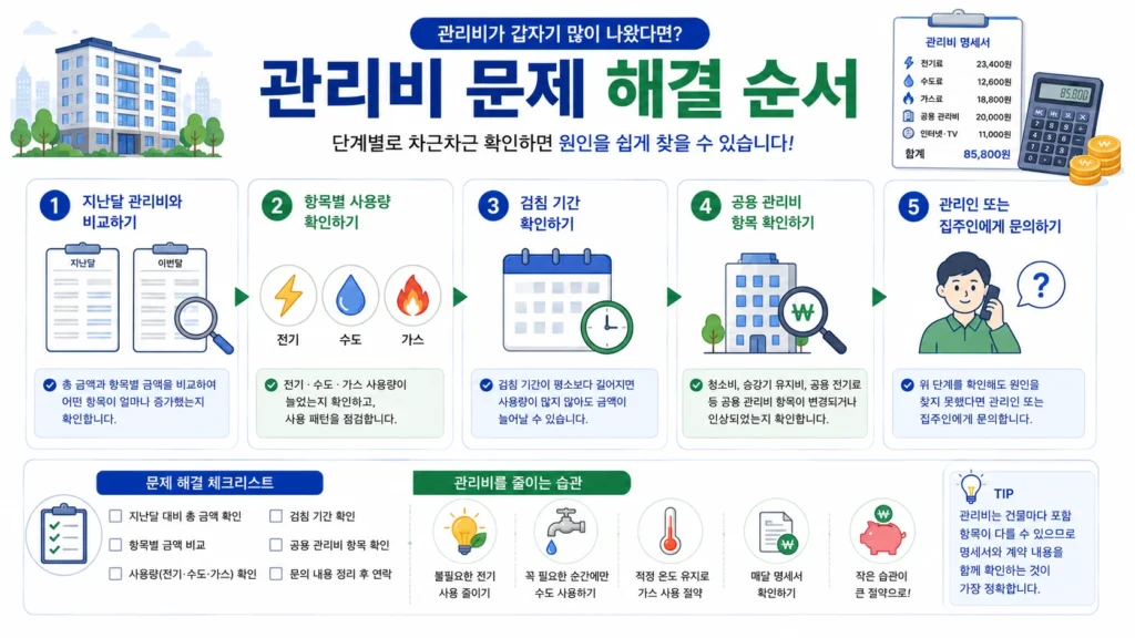 원룸 관리비가 갑자기 많이 나왔을 때 확인 순서
